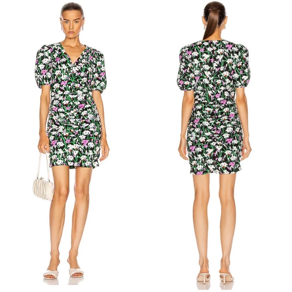 Veronica Beard Janis Ruched Floral Minidress Size 4